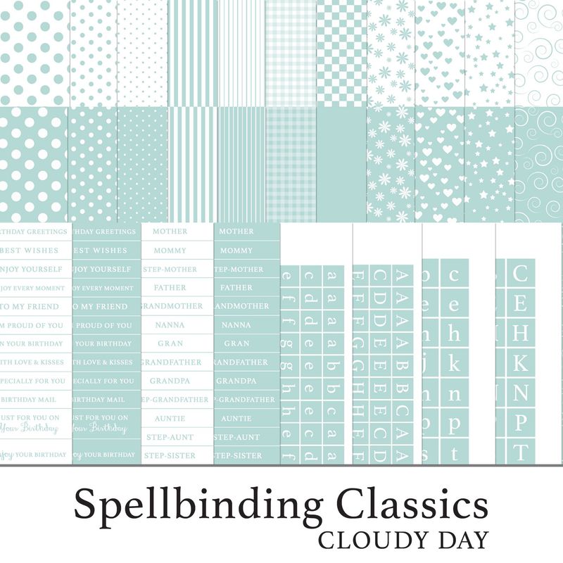Spellbinding Classics Teals - Cloudy Day Digital Kit