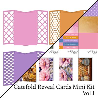 Gatefold Reveal Cards Vol I SVGs & Complementing Mini Kit Vol I Digital Bundle