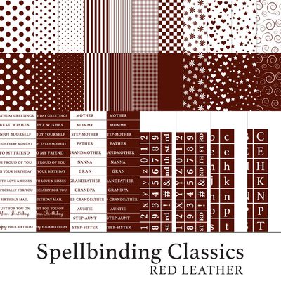 Spellbinding Classics Russets - Red Leather Digital Kit