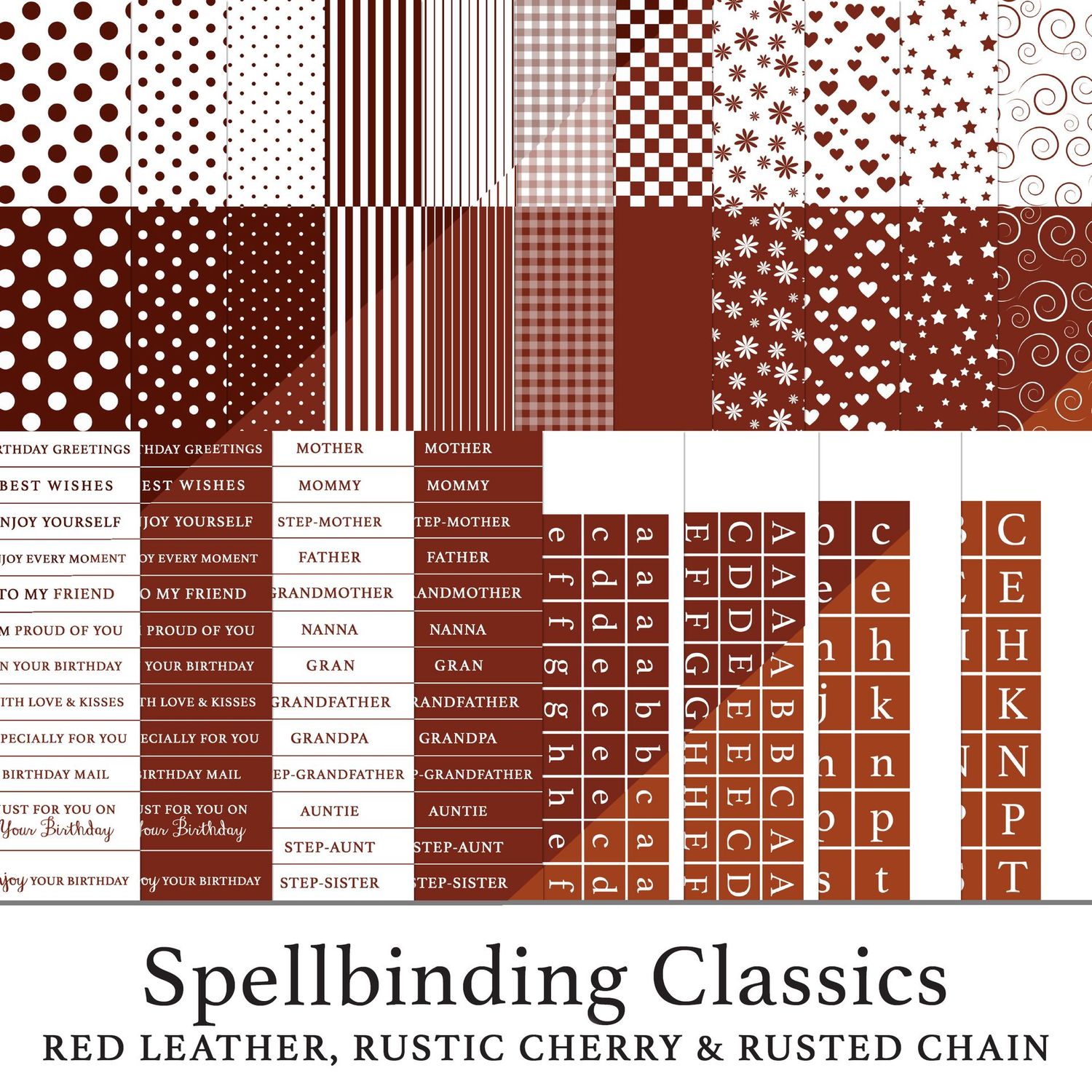 Spellbinding Classics Russets, Red Leather, Rustic Cherry & Rusted Chain Digital Kit BUNDLE