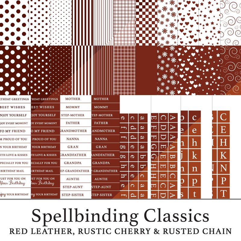 Spellbinding Classics Russets, Red Leather, Rustic Cherry & Rusted Chain Digital Kit BUNDLE
