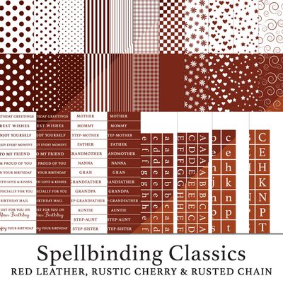 Spellbinding Classics Russets, Red Leather, Rustic Cherry & Rusted Chain Digital Kit BUNDLE