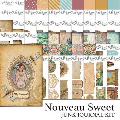 Nouveau Sweet Junk Journal Digital Kit