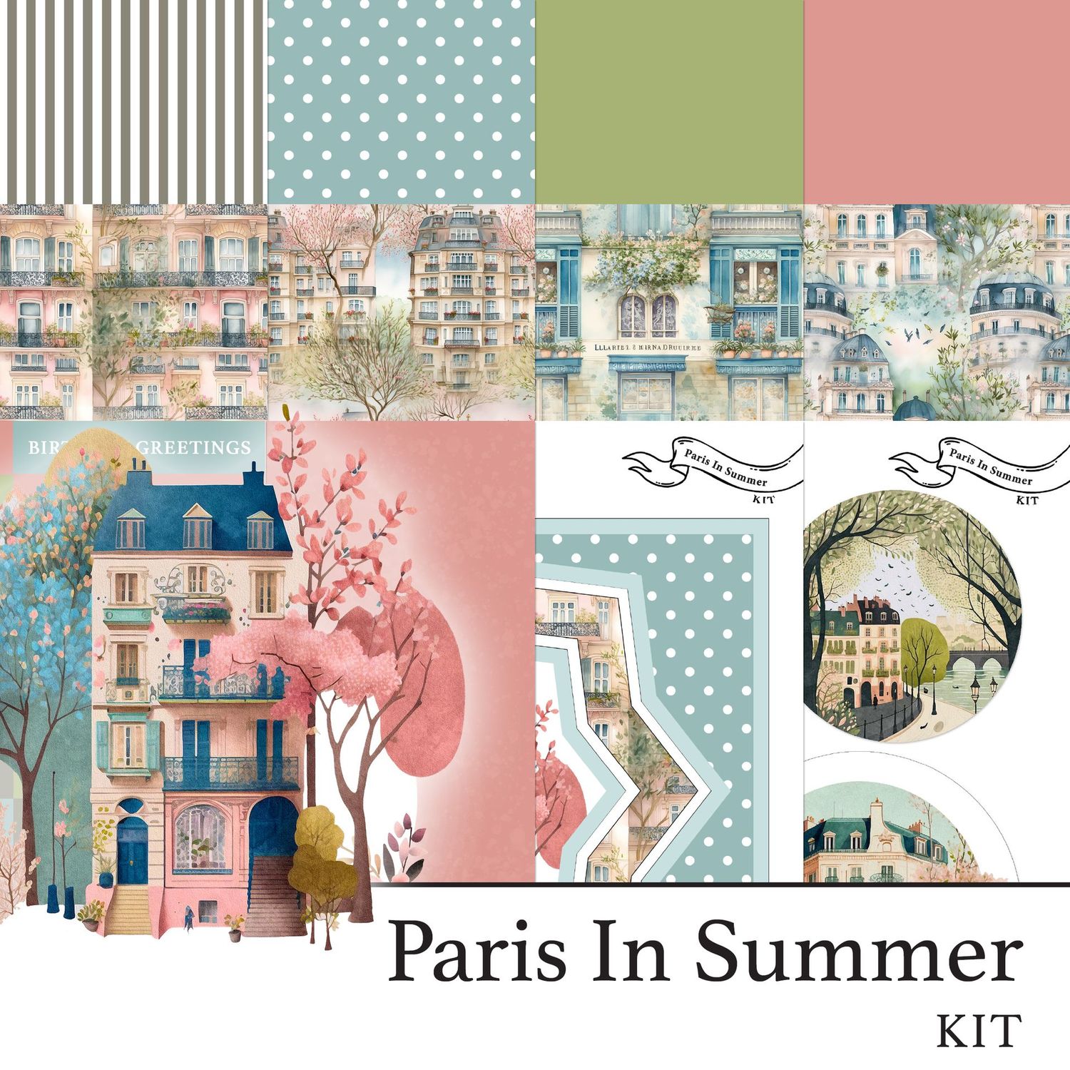 Paris In Summer Digital Kit