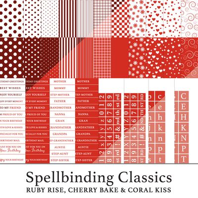Spellbinding Classics Rich Reds - Ruby Rise, Cherry Bake & Coral Kiss Digital Kit BUNDLE
