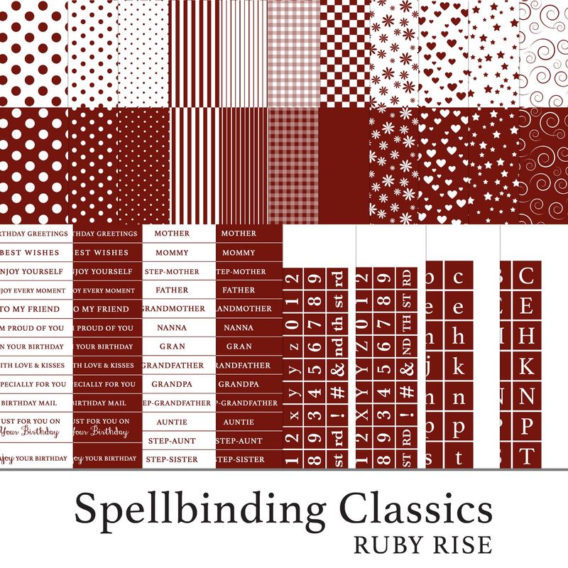 Spellbinding Classics Rich Reds - Ruby Rise Digital Kit