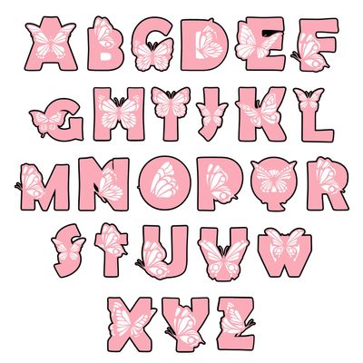 Alphabets & Sentiments SVG Files