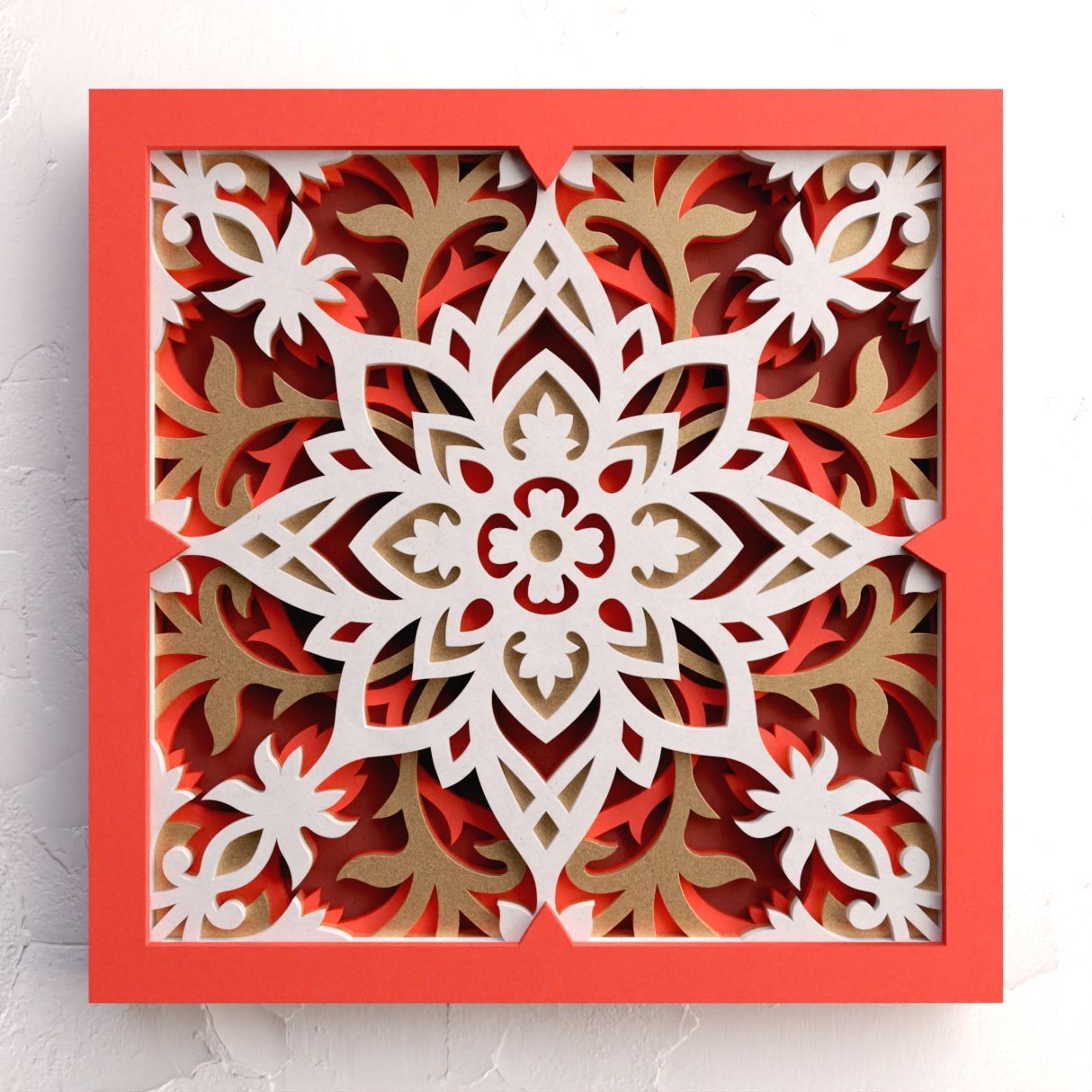 Festive Mandala 8 x 8" Layered SVG Cutting Files