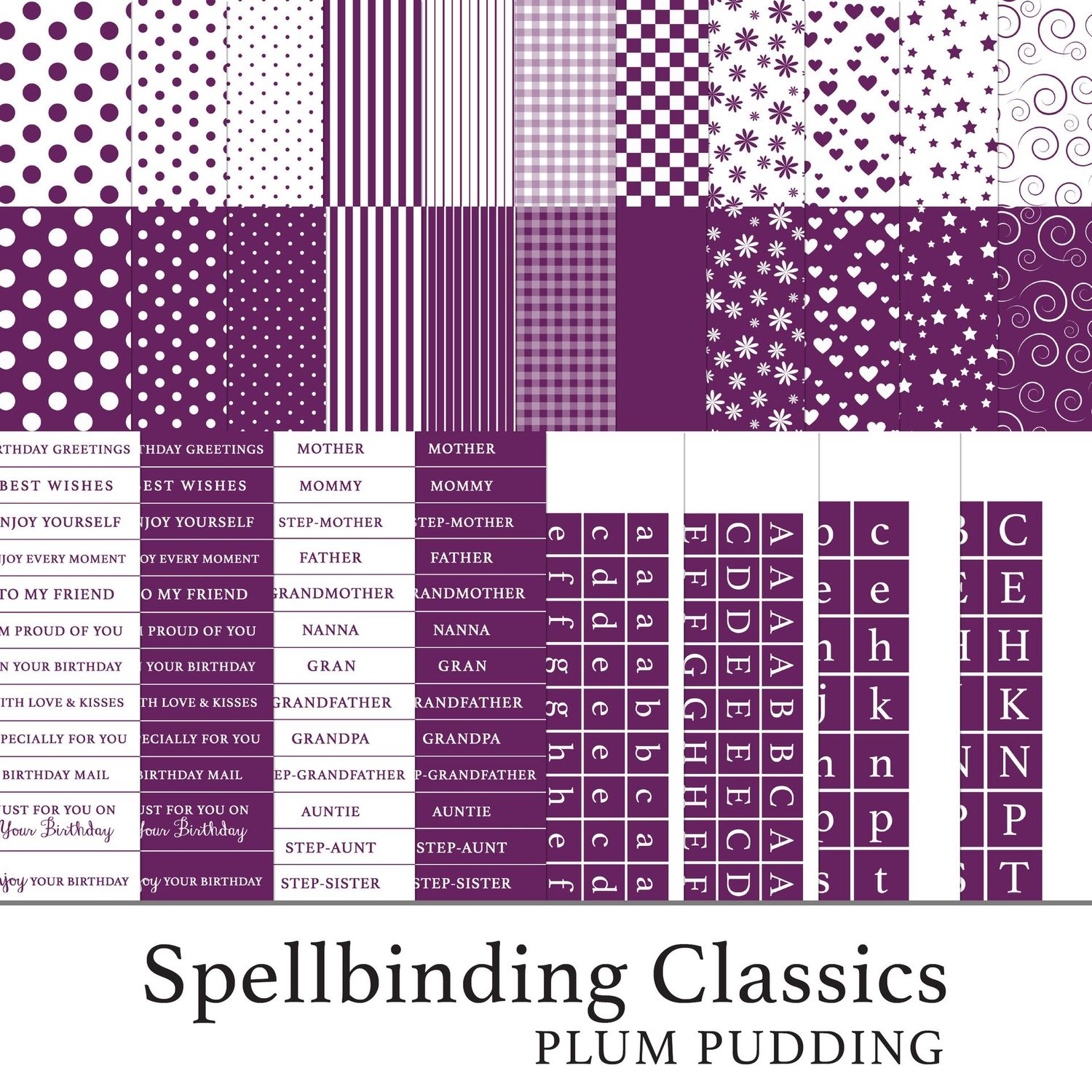 Spellbinding Classics Rich Purples - Plum Pudding Digital Kit