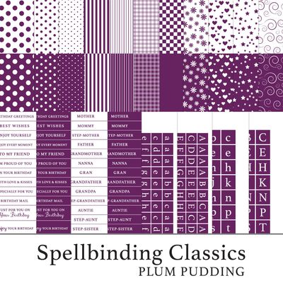 Spellbinding Classics Rich Purples - Plum Pudding Digital Kit