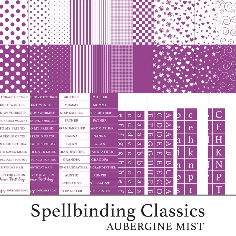 Spellbinding Classics Rich Purples - Aubergine Mist Digital Kit