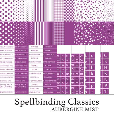 Spellbinding Classics Rich Purples - Aubergine Mist Digital Kit