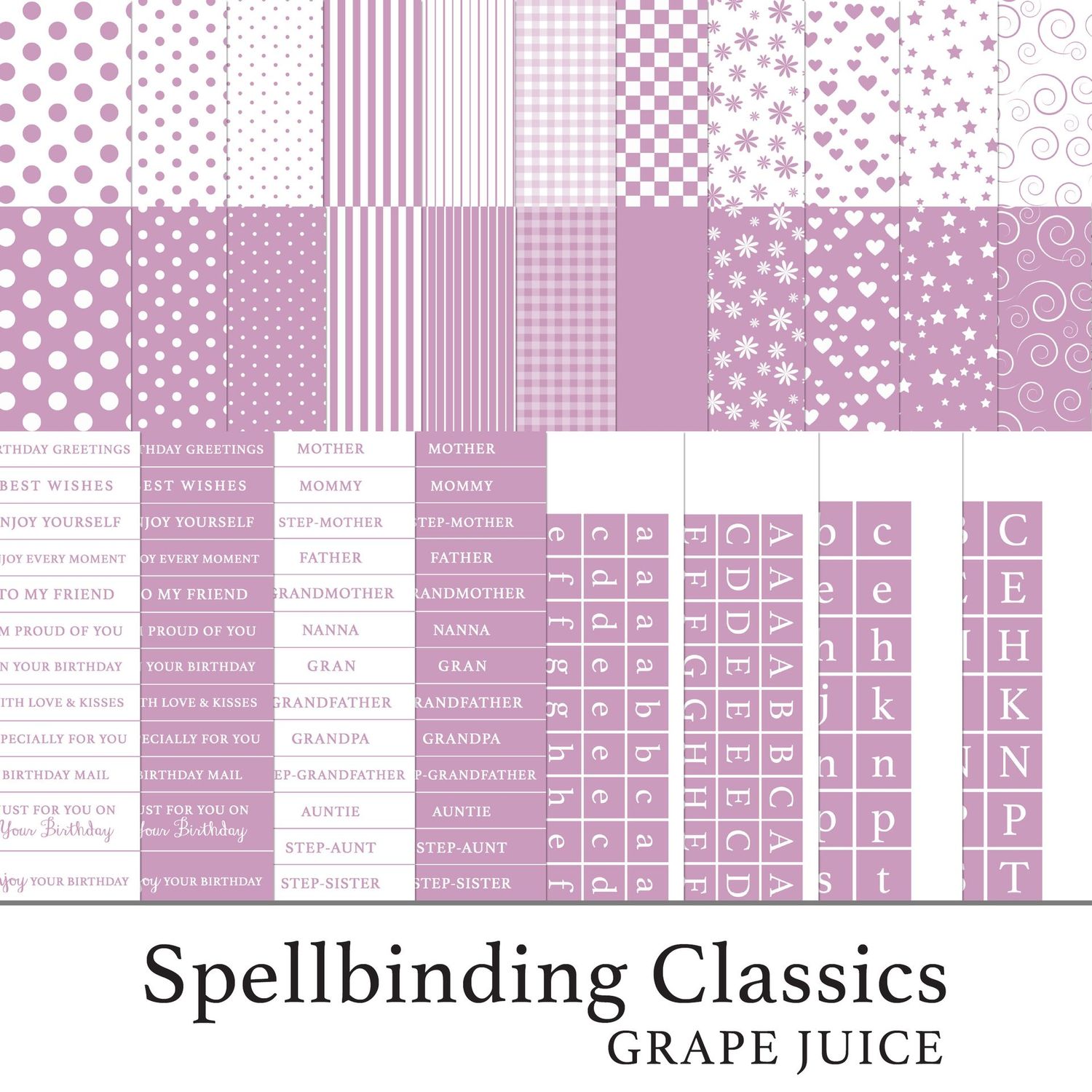 Spellbinding Classics Rich Purples - Grape Juice Digital Kit