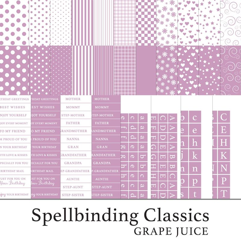 Spellbinding Classics Rich Purples - Grape Juice Digital Kit