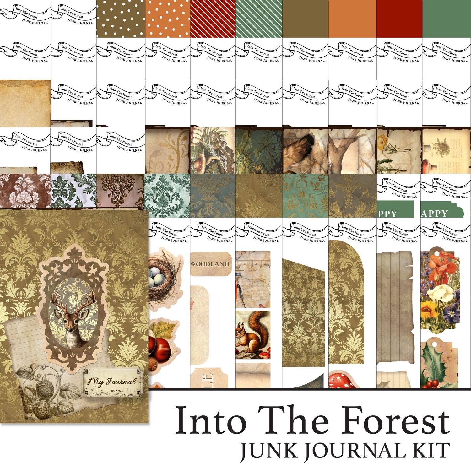 Into The Forest Junk Journal Digital Kit
