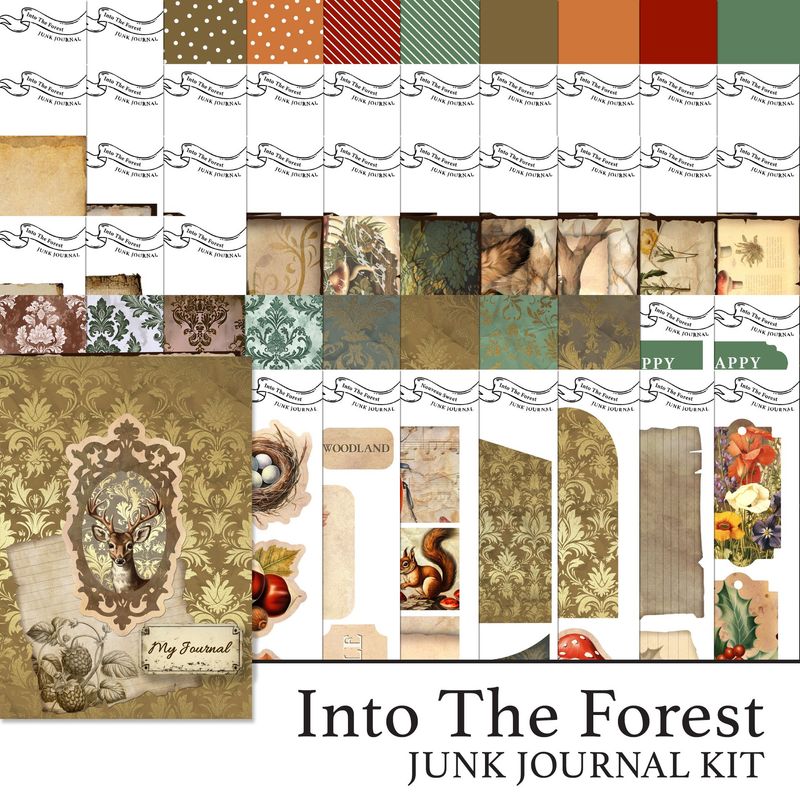 Into The Forest Junk Journal Digital Kit