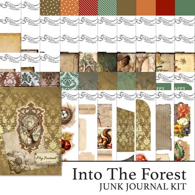 Into The Forest Junk Journal Digital Kit
