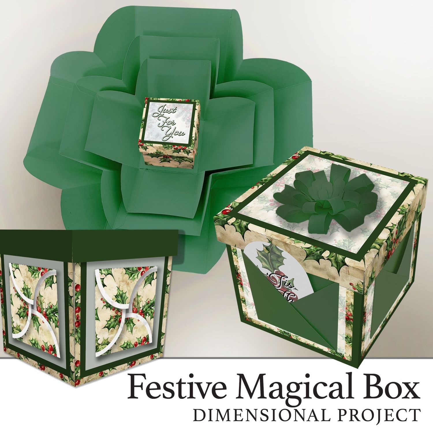 Festive Magical Box Dimensional Project Digital Kit