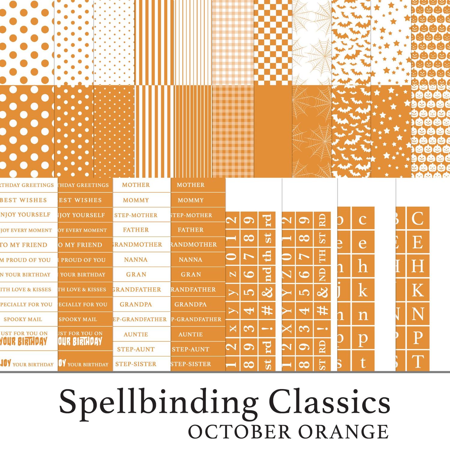 Spellbinding Classics Halloween - October Orange Digital Kit