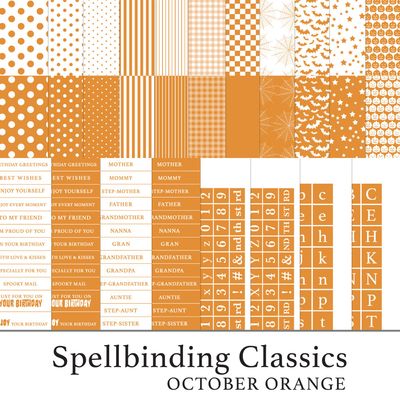 Spellbinding Classics Halloween - October Orange Digital Kit
