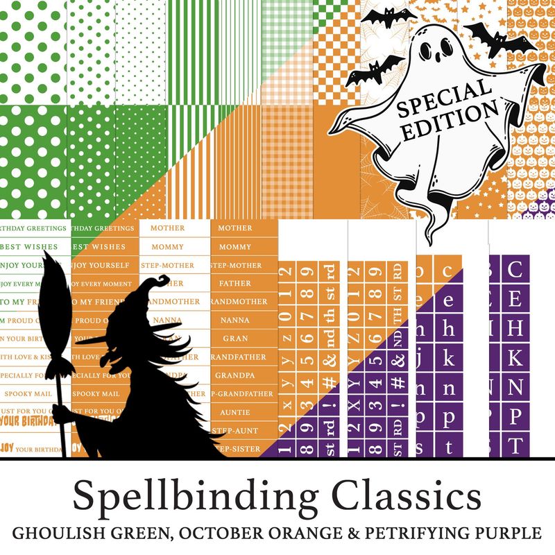 Spellbinding Classics Halloween Special Edition - Ghoulish Green, October Orange & Petrifying Purple Digital Kit BUNDLE