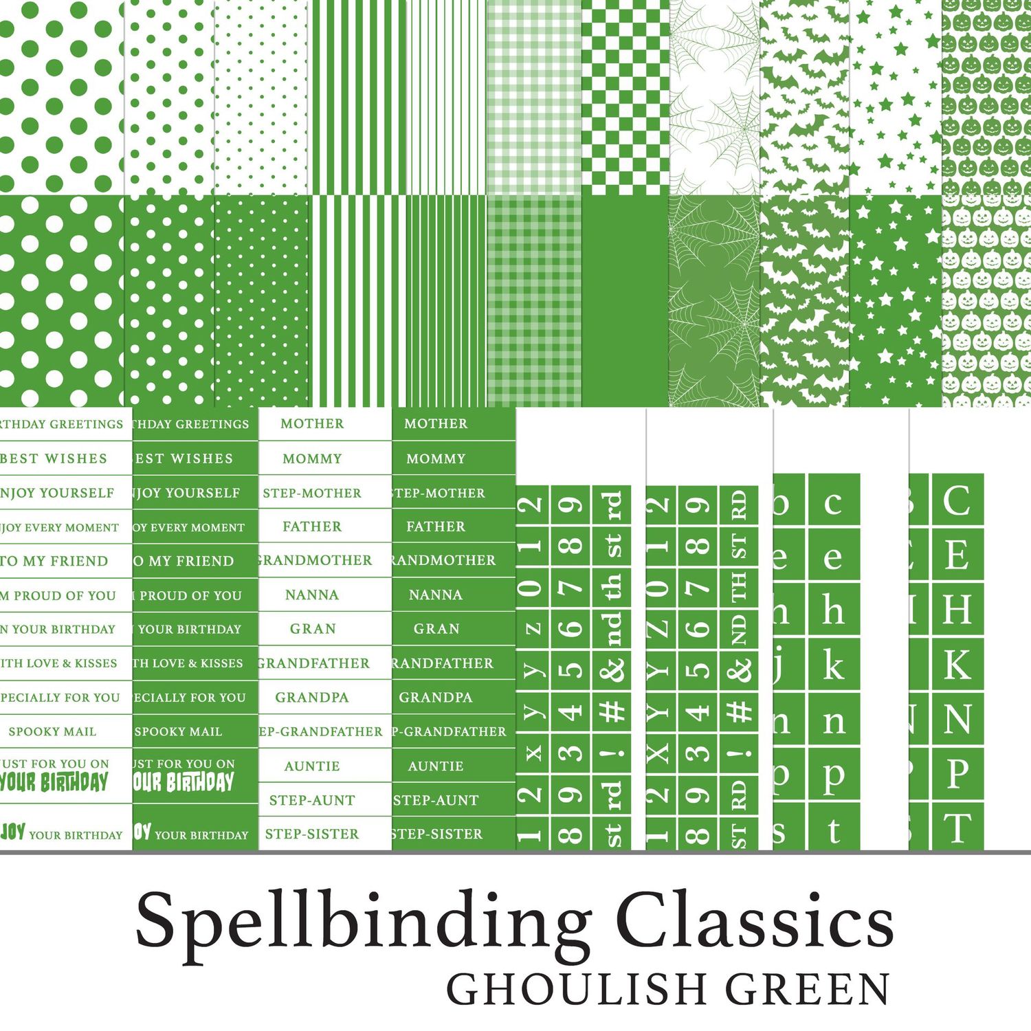 Spellbinding Classics Halloween - Ghoulish Green Digital Kit