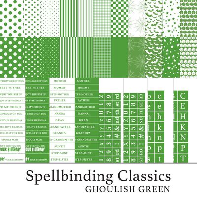Spellbinding Classics Halloween - Ghoulish Green Digital Kit