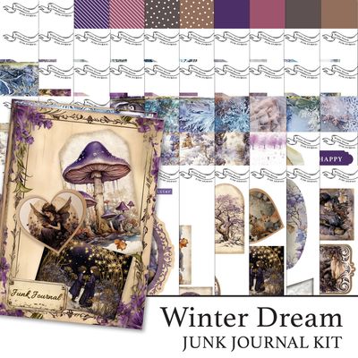 Winter Dream Junk Journal Digital Kit