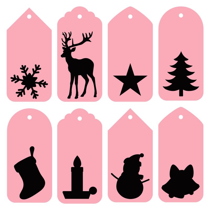 Decorative Festive Tags SVGs Files