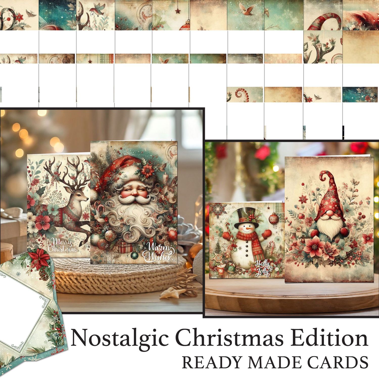 Nostalgic Christmas Edition Ready Made Cards Digital Kit