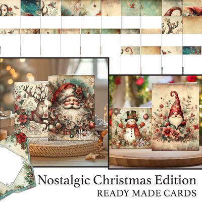 Nostalgic Christmas Edition Ready Made Cards Digital Kit