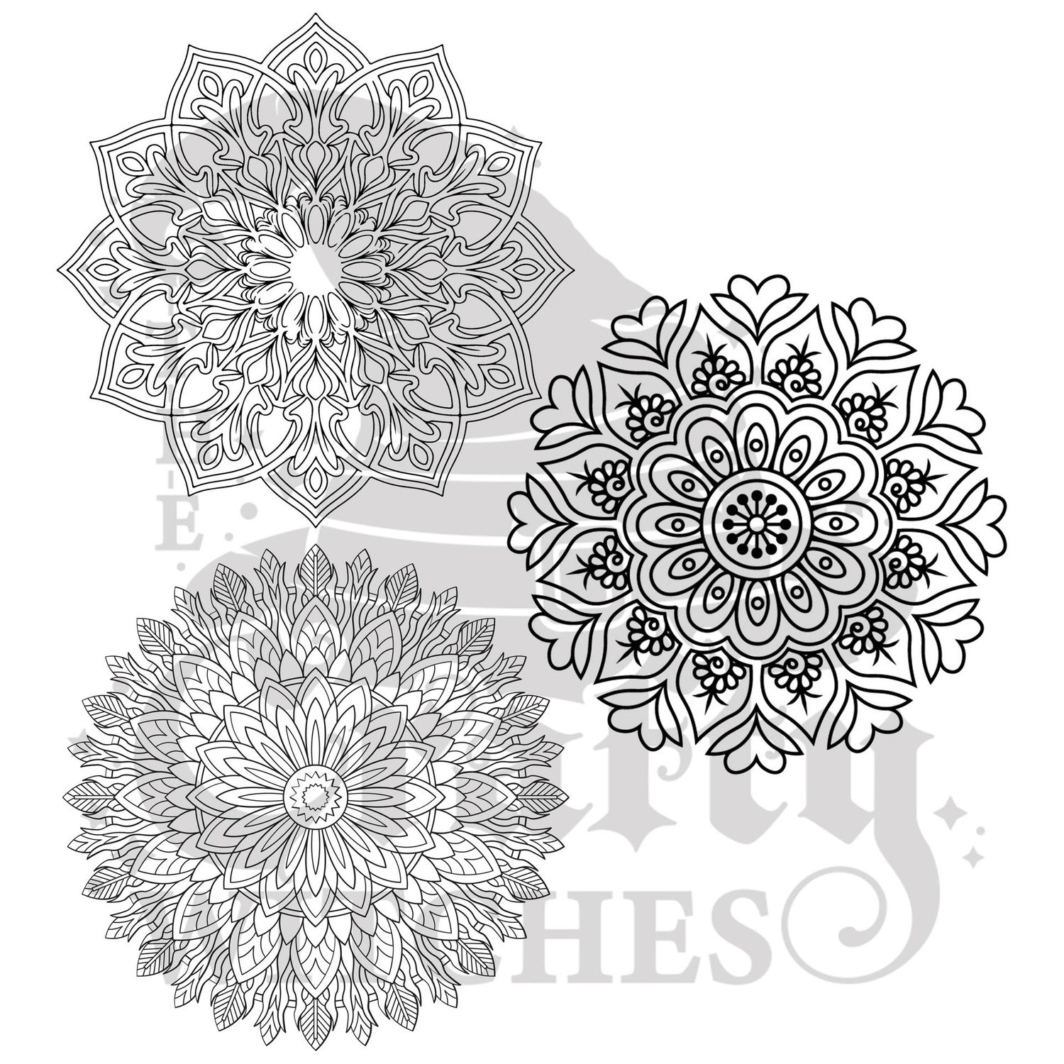 Magical Mandalas Digital Stamps & SVG Files