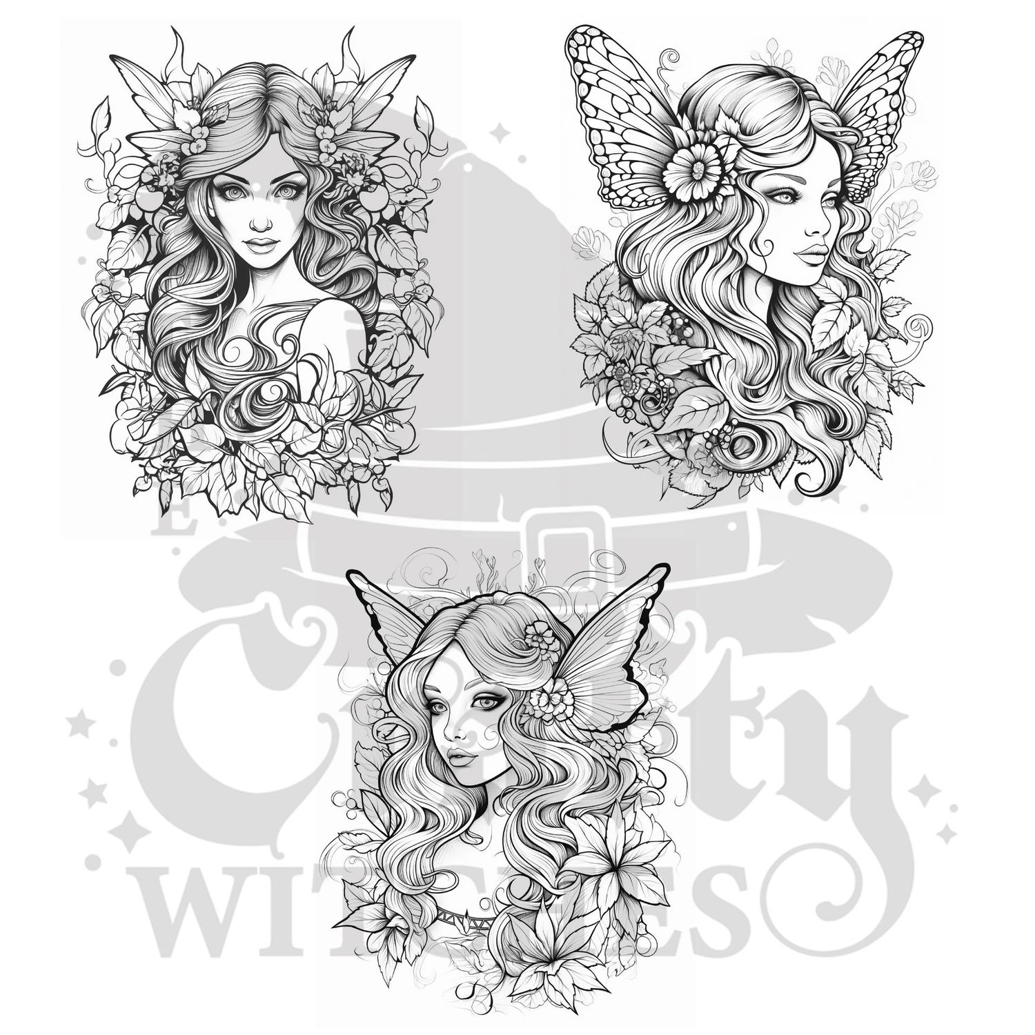 Fairy Fantasy Digital Stamps & SVG Files