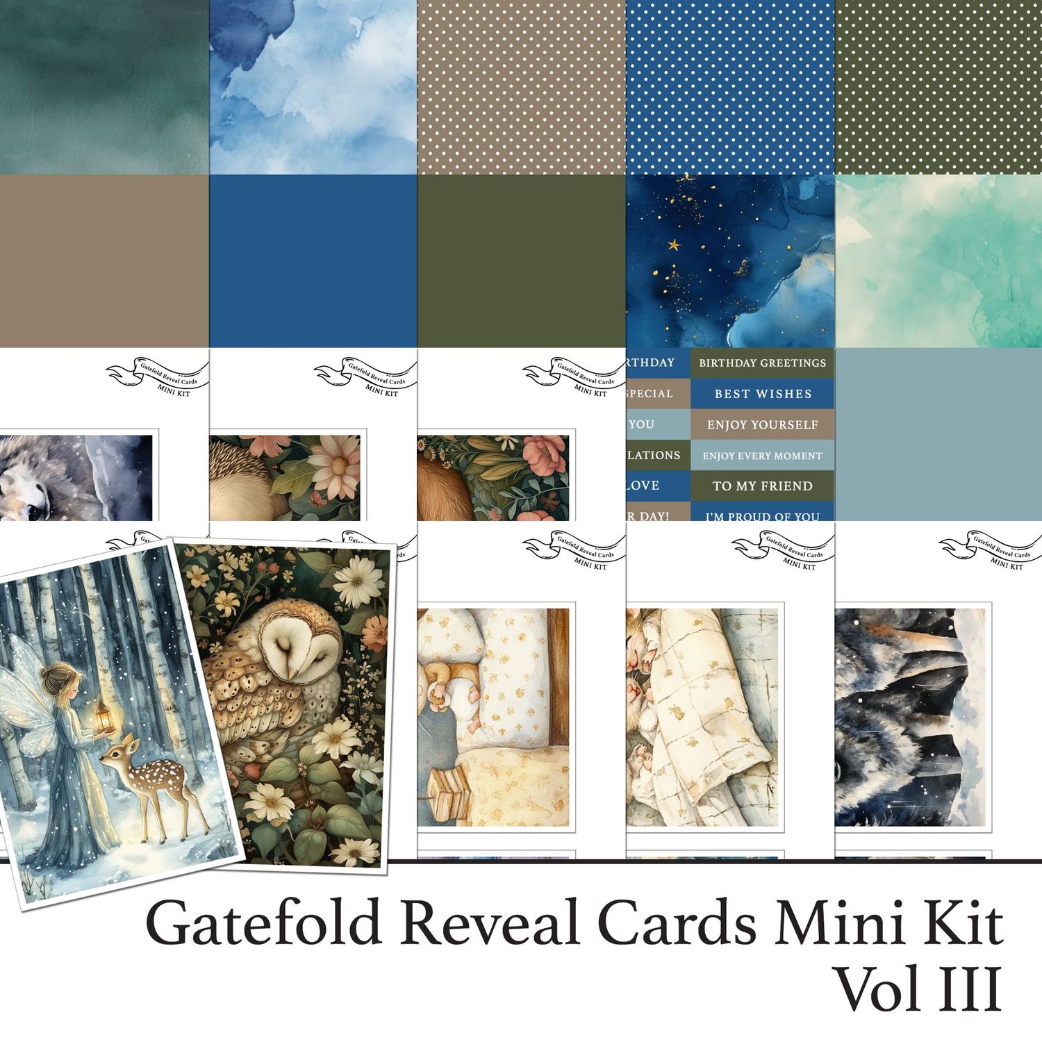 Twilight Gatefold Reveal Cards Mini Kit Vol III Digital Kit