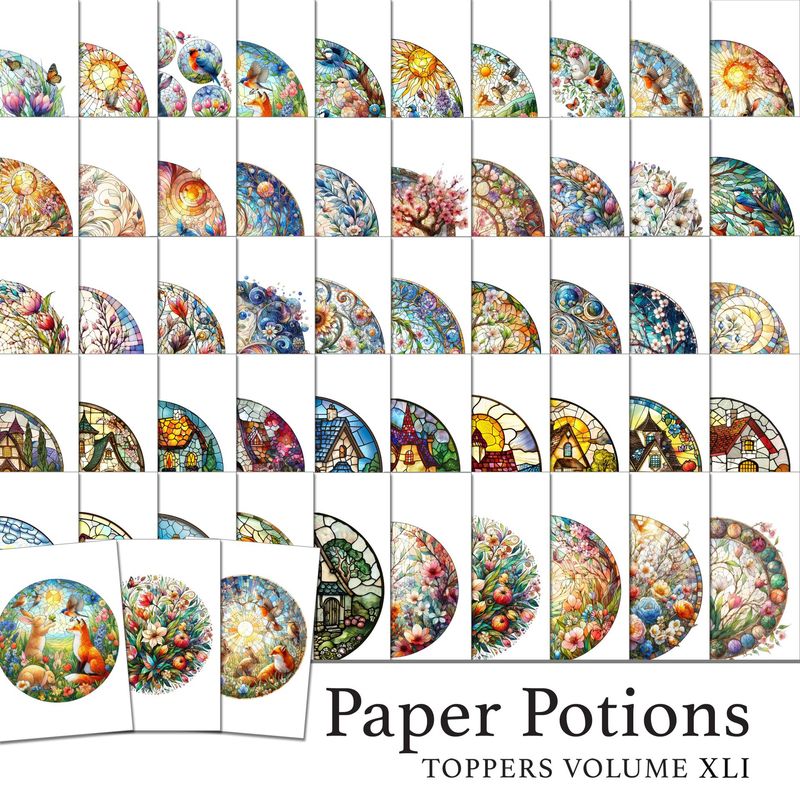 Paper Potions  - 100 Toppers Vol XLI Digital Kit