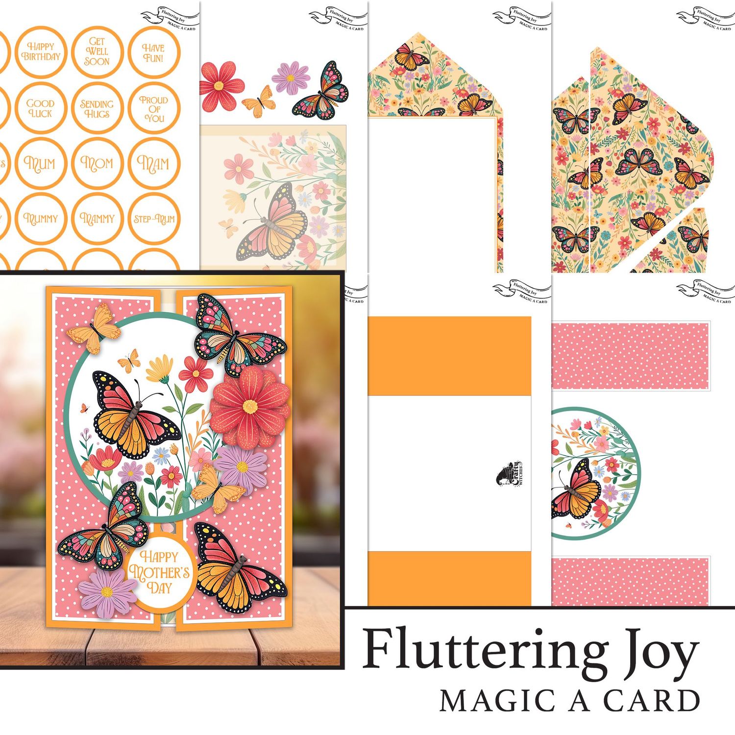 Fluttering Joy 'Magic A Card' Individual Digital Card Kit