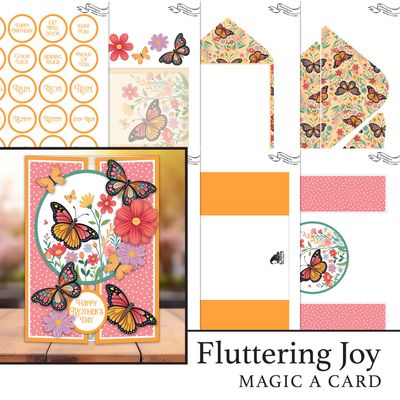 Fluttering Joy 'Magic A Card' Individual Digital Card Kit