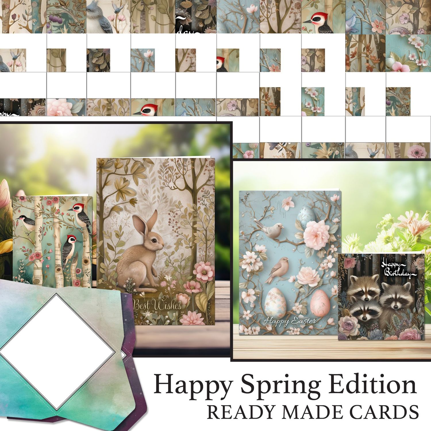 Happy Spring Edition Ready Made Cards Digital Kit