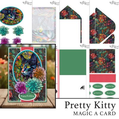 Pretty Kitty 'Magic A Card' Individual Digital Card Kit