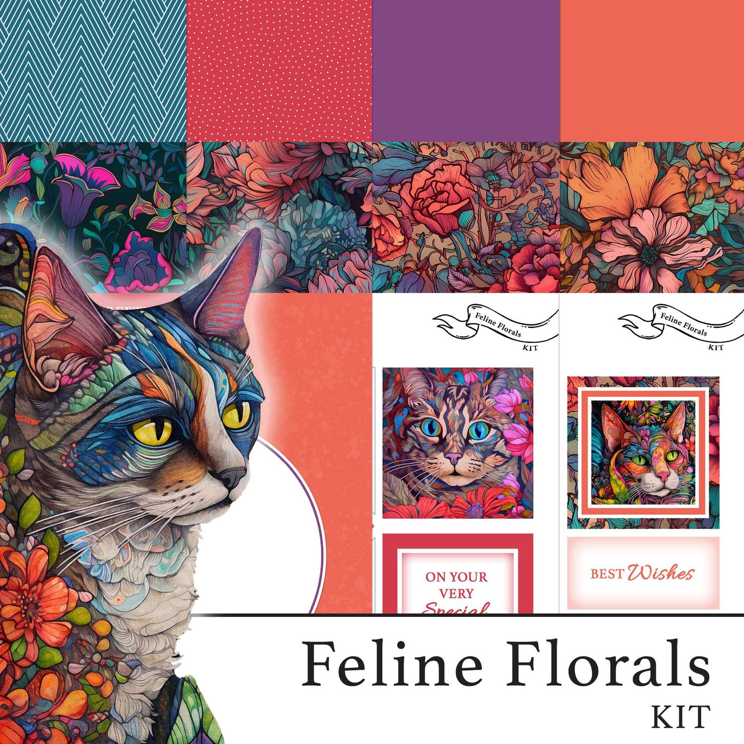 Feline Florals Kit