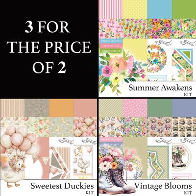 3 for 2 - Summer Awakens Digital Kit, Sweetest Duckies Digital Kit & Vintage Blooms Digital Kit