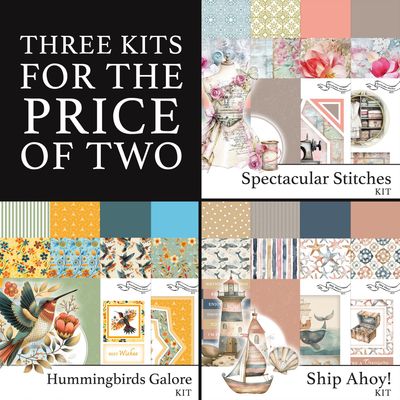 3 for 2 - Hummingbirds Galore Digital Kit, Ship Ahoy! Digital Kit & Spectacular Stitches Digital Kit