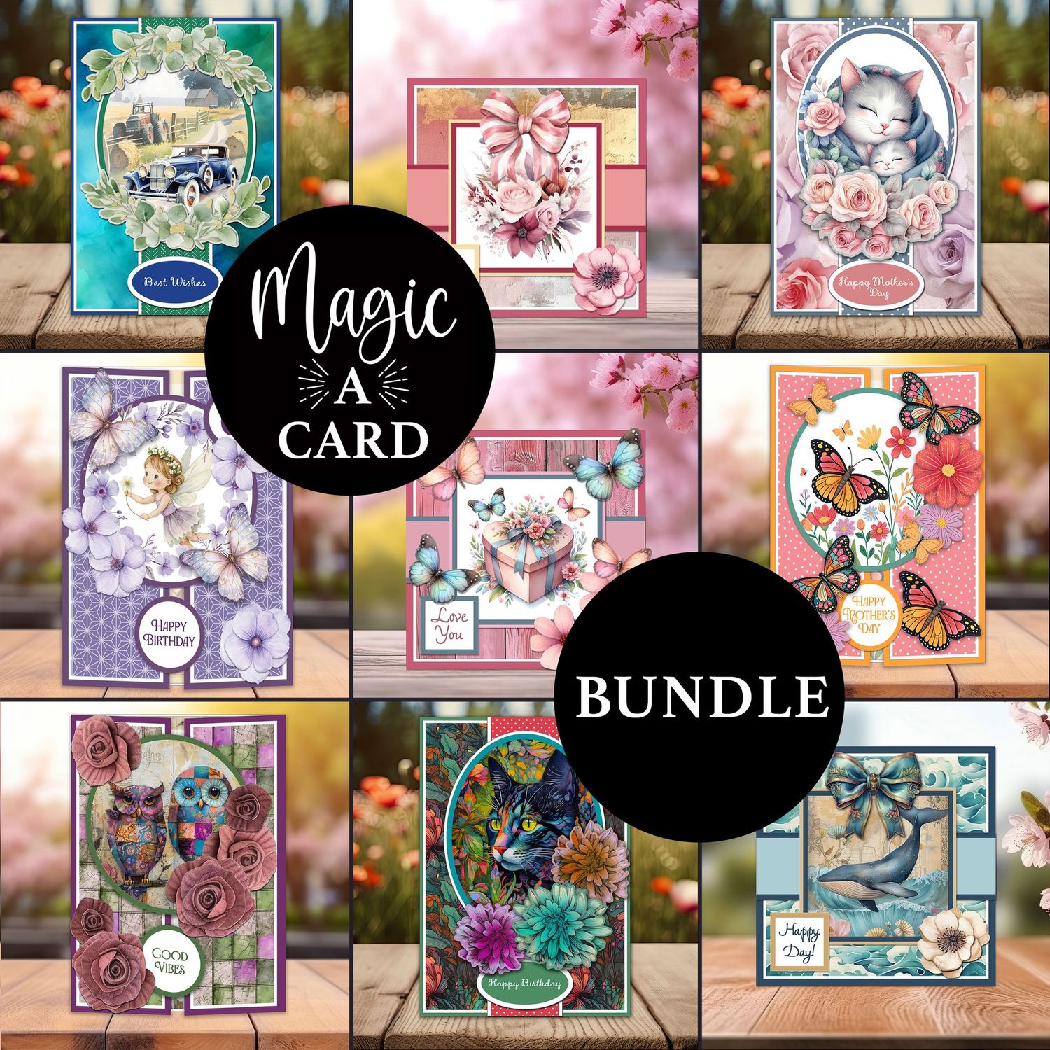 'Magic A Card' Bundle - 9 Digital Card Kits