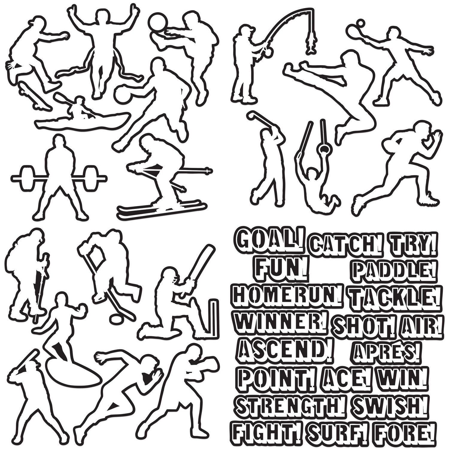 Sporting Silhouettes SVG Cutting Files