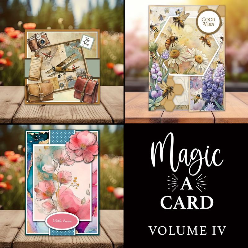 'Magic A Card' Volume IV - Bee Cool, Bygone Times & Sweet Blooms Individual Digital Card Kit