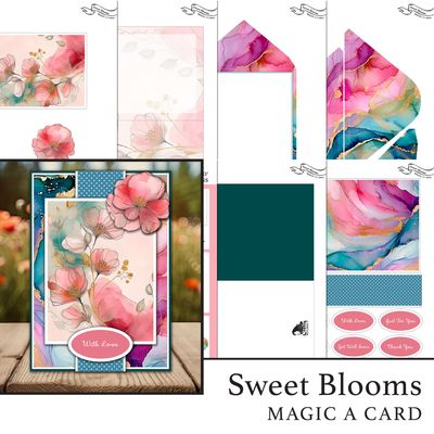Sweet Blooms 'Magic A Card' Individual Digital Card Kit