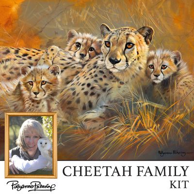Pollyanna Pickering's Cheetah Family Digital Kit