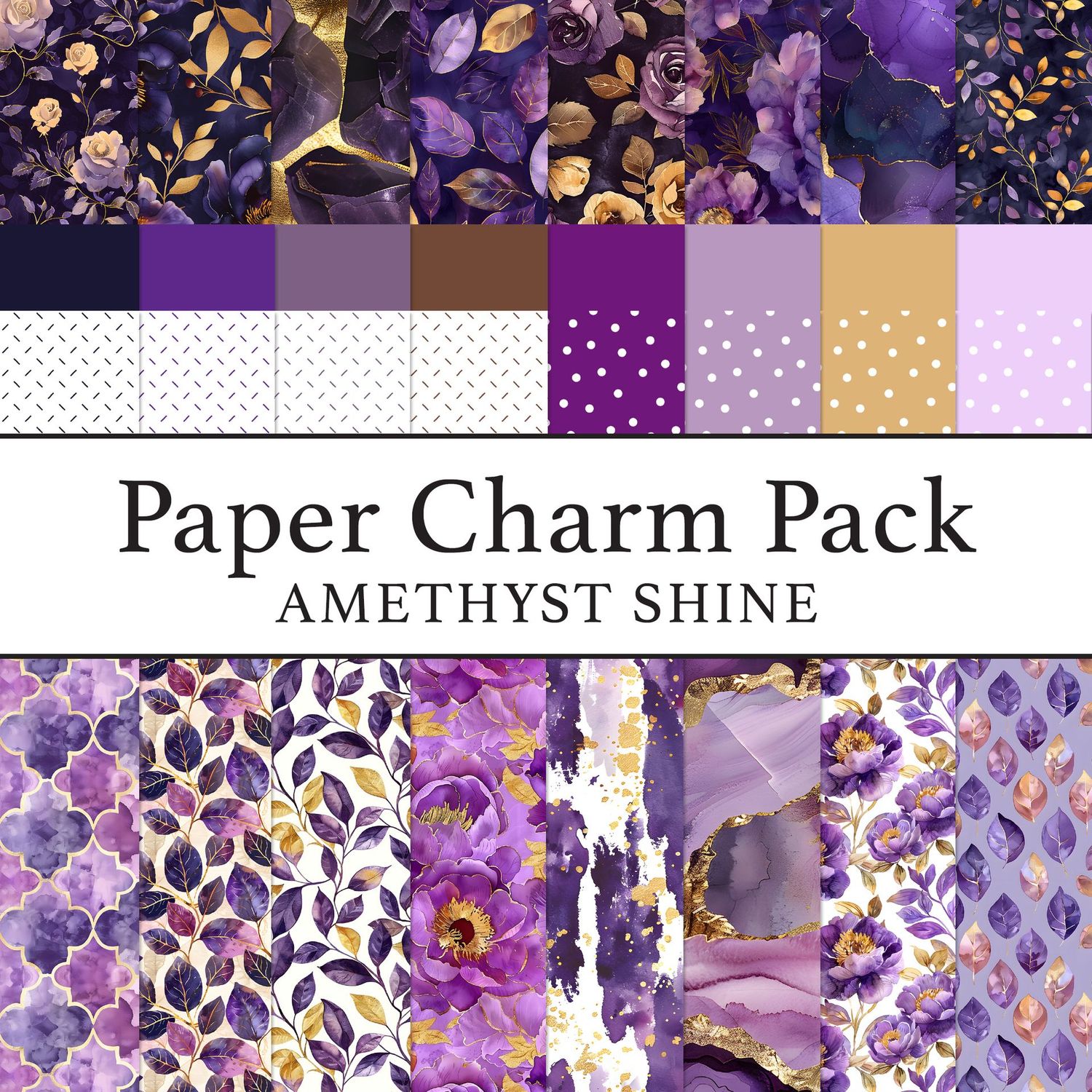 Paper Charms Pack Amethyst Digital Kit