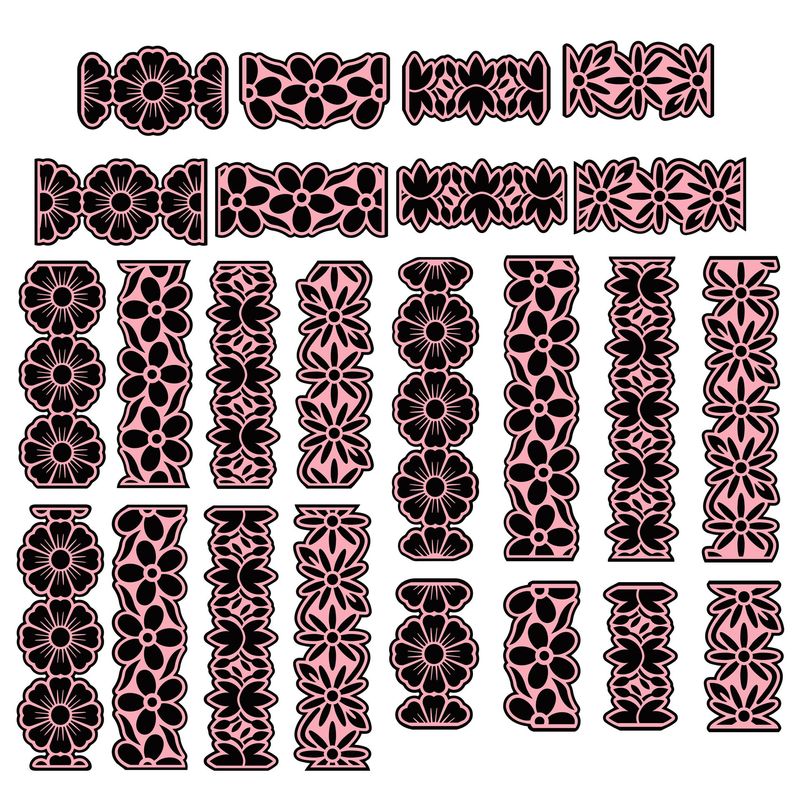 Floral Borders SVG Cutting Files