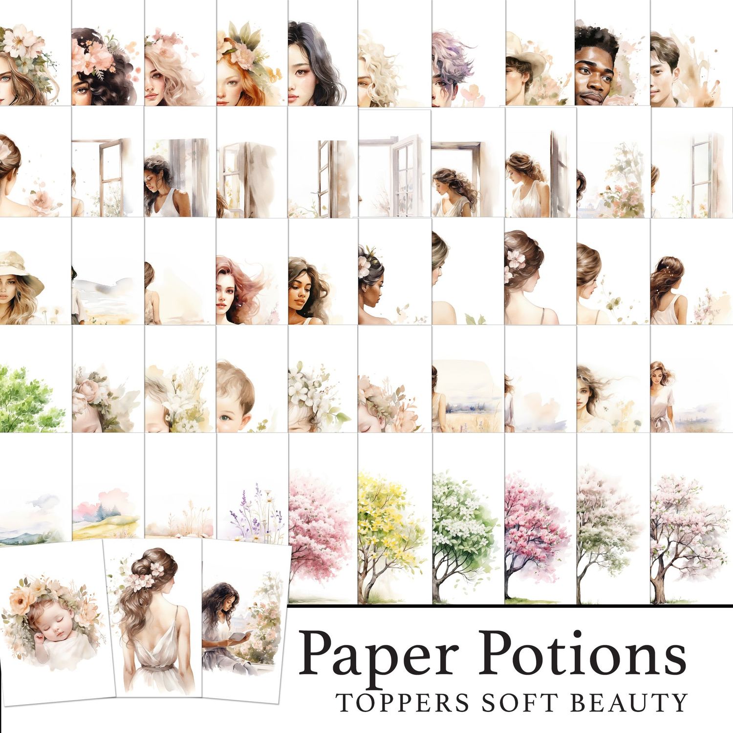 Paper Potions  - Soft Beauty Toppers Digital Kit Paper Potions  - Soft Beauty Toppers Digital Kit